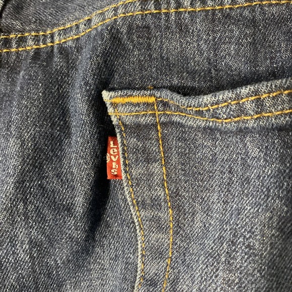 Levis 501 Button Fly Men's 44x30 Blue Denim Jeans - Picture 3 of 7
